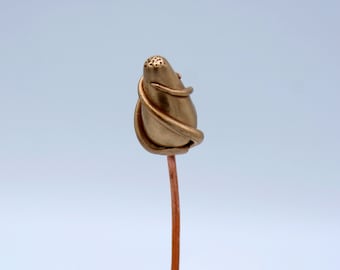 Botanical - bronze flower "spiral"