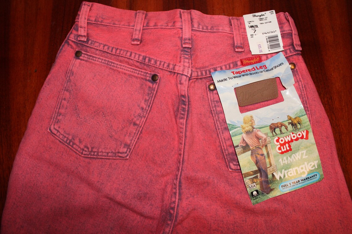 Vintage WRANGLER jeans W30L36 herringbone made in USA Etsy