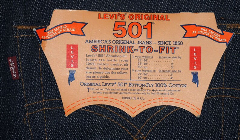 1993 levis 501