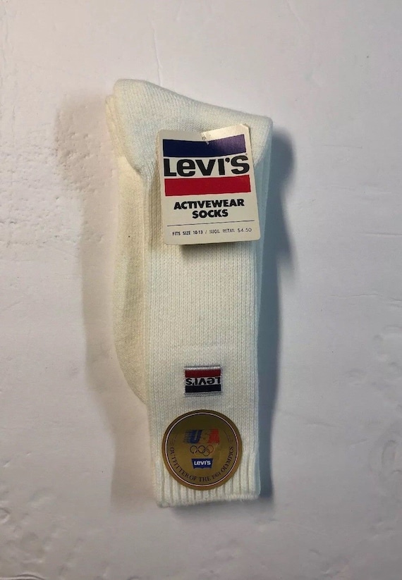 Vintage 1984/'s Levi/'s Socks Size 10-13 1 Pairs made in USA new 501 jeans