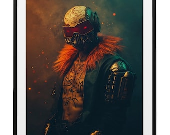 Dystopian Sci-Fi Art Print, Starfighter Marvin