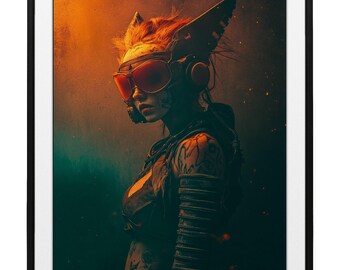 Sci-Fi Eulalia Art Print, Futuristic Starfighter Pilot, Limited Edition