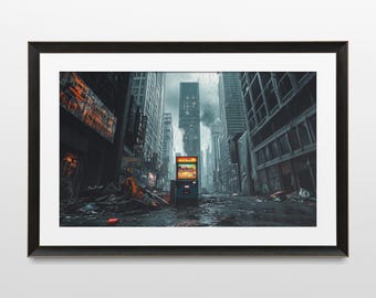 Dystopian Arcade Art Print, Signed Limited Edition