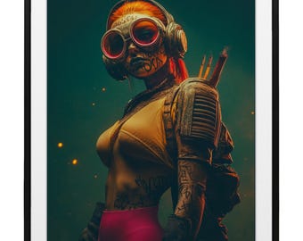 StarFighter Maya Art Print, Limited Edition Sci-Fi Pilot