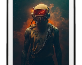 StarFighter Lucius Art Print, Signed Limited Edition Sci-Fi Pilot