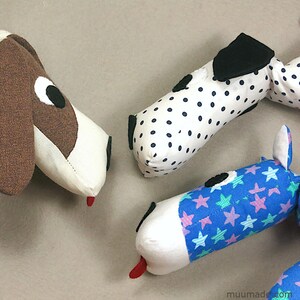 A soft fabric dog sewing pattern & instructions.
