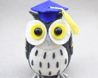 Owl Sewing Pattern & Tutorial in English: DIY Felt Animal Toy, Felt Bird Ornament Craft (PDF Pattern)