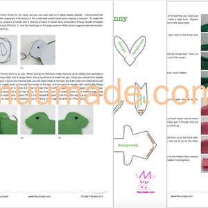 A felt bunny's sewing pattern & instructions are available for instant download from muumade.etsy.com.
