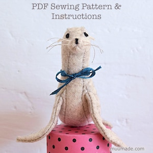 Felt Sea Lion Sewing Pattern: DIY Nautical Decor, Sea Anial Tutorial in English (PDF Pattern)