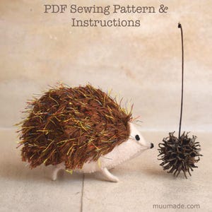 Felt Hedgehog Sewing Pattern: DIY Woodland Decor Tutorial in English (PDF Download)