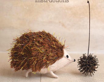 Felt Hedgehog Sewing Pattern: DIY Woodland Decor Tutorial in English (PDF Download)