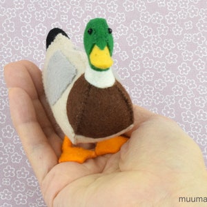 Duck Sewing Pattern, Felt Animal Pattern, Stuffed Animal, Handmade Gift, Mallard Duck, DIY Craft, Farmhouse decor, Handmade Bird Ornament image 4