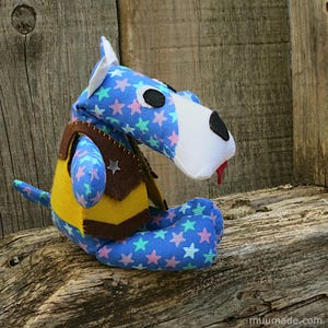 A soft fabric dog sewing pattern & instructions.