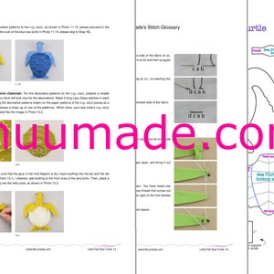 A felt sea turtle's sewing pattern & instructions is available for instant download from muumade.etsy.com.