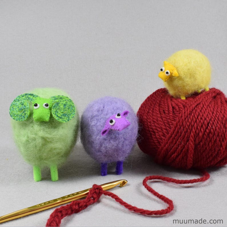 A family of adorable minimalistic sheep. Their sewing patterns are downloadable and printable. They come with detailed instructions.