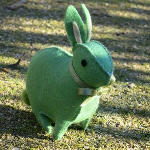 A felt bunny. Its sewing pattern & instructions are available for instant download from muumade.etsy.com.