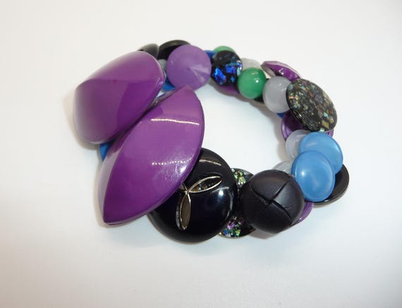 Unique Handcrafted Multi Colour Mixed Vintage But… - image 3