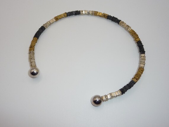 Statement Artisan Torque Choker: Handcrafted Mixe… - image 6