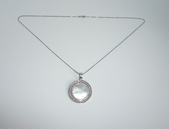 Beautiful Vintage Sterling Silver Mother of Pearl… - image 3