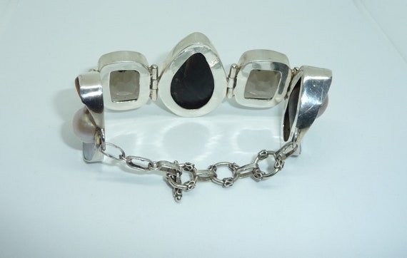 Stunning Handcrafted Artisan Modernist Sterling 9… - image 8