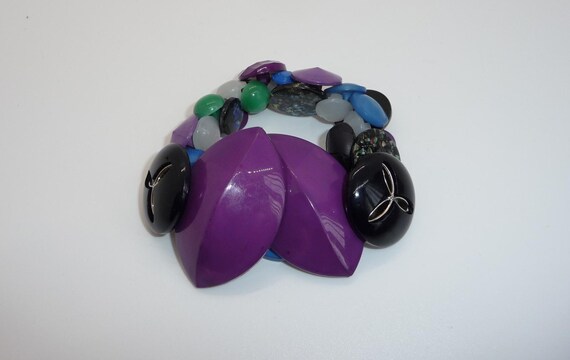 Unique Handcrafted Multi Colour Mixed Vintage But… - image 6