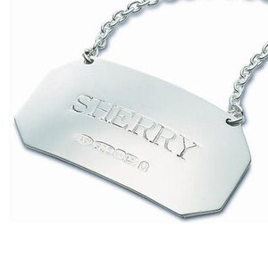Plain Sterling Silver Wine Label