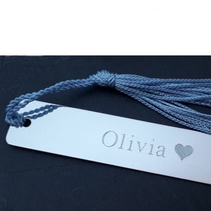 Graviertes Englisches Hallmarked Sterling Silber Lesezeichen