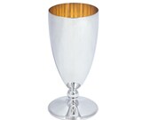 Italian Sterling Silver Oval Shaped Kiddush Cup - 925 Sterling Silver Goblet