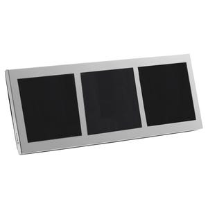 Triple Sterling Silver Photo Frame 22.5cm x 8.2cm. English Hallmarked - Engraving available