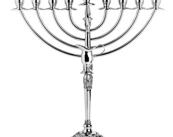 Italian Sterling Silver Menorah with Jug