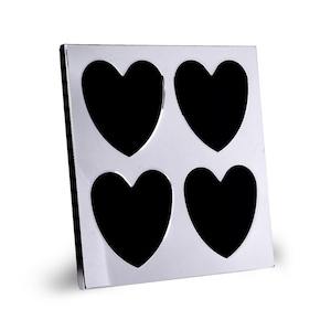 Sterling Silver Quadruple Heart Photo Frame. Frame size 15.5cm x 15.5cm. English Hallmarked - Engraving available