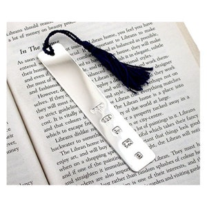 Engraved English Hallmarked Sterling Silver Feature Hallmark Bookmark