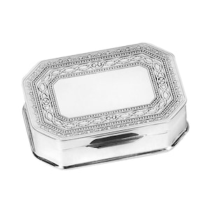 Rektangulärt piller i sterlingsilver – tandask, engelskt stämplat