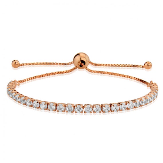Rose gold sliding bracelet clearance
