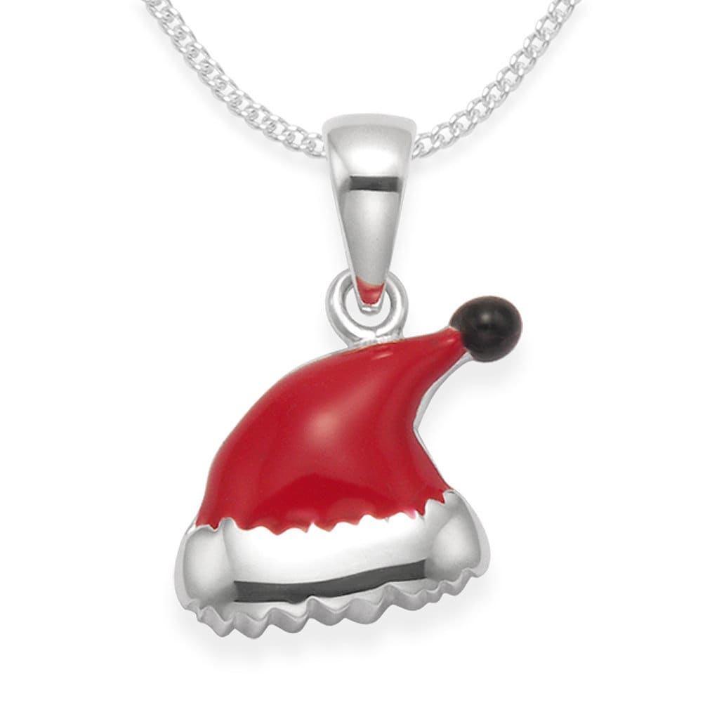 Weihnachtsmannmütze Anhänger aus 925er Silber - TheSilver Place