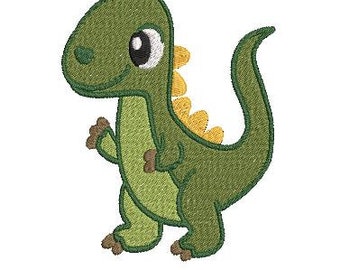 Süße Dino Stickdatei, Dinosaurier Stickdatei, Baby Stickdatei, lustige Stickdatei, Dino