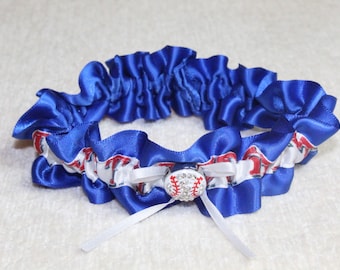 Texas Rangers baseball wedding garter