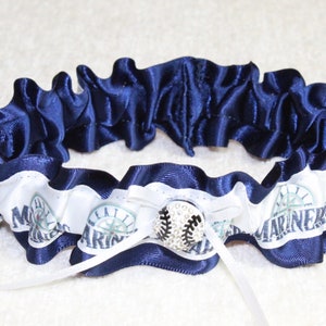 Seattle Mariners baseball wedding garter