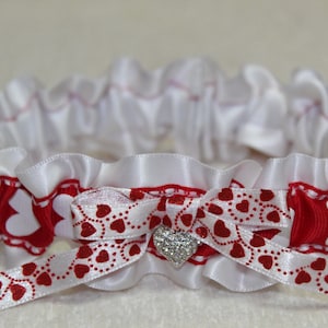 Valentines Day wedding garter