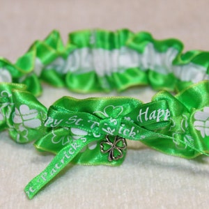St Patrick’s Day wedding garter