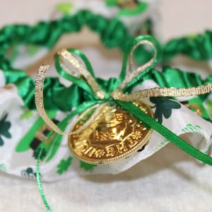St Patrick’s Day wedding garter