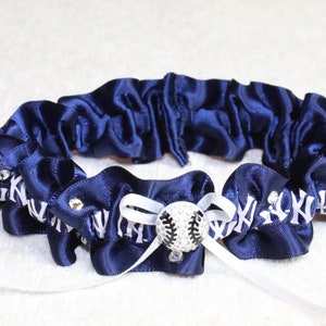 Liga de bodas de los Yankees de Nueva York con cristales Swarovski