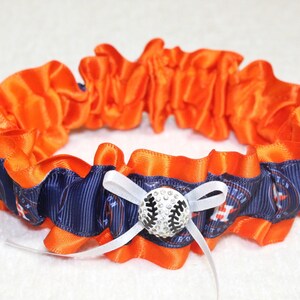 Houston Astros baseball wedding garter