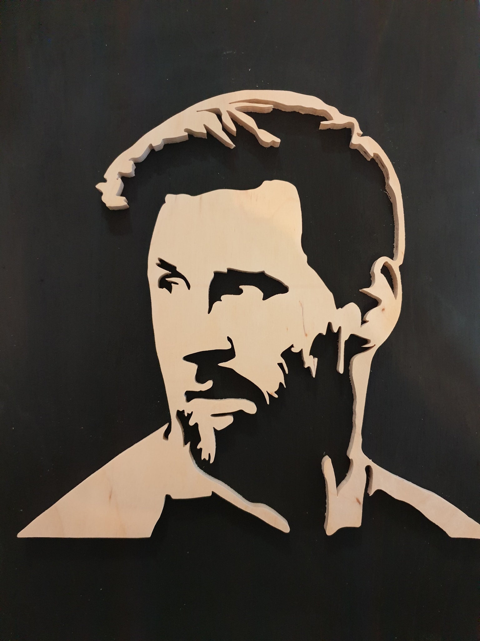 Lionel Messi Portrait in Wood Lionel Messi Portrait in Wood