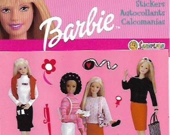 Raras pegatinas vintage de Barbie / Sandylion Sticker Pack / Incluye 2 hojas de Barbie y sus accesorios