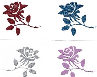 Transferencia de hierro vintage / Transferencia de calor de rosa brillante / Hierro encendido para camisetas, bolsos, sombreros y más / Transferencia de flores