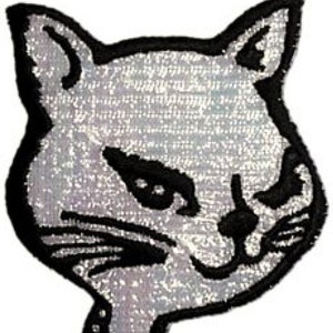 Toppe ricamate e in lamina con gattino ammiccante/applique termoadesive, gatti carini, bambini, neonati, vestiti per neonati