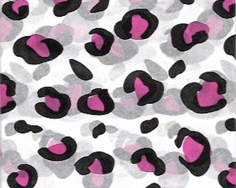 Papel de seda estampado / Papel de seda con estampado de guepardo rosa / Juego de 5 hojas para envolver regalos, decorar o hacer manualidades / Artículos para fiestas y regalos