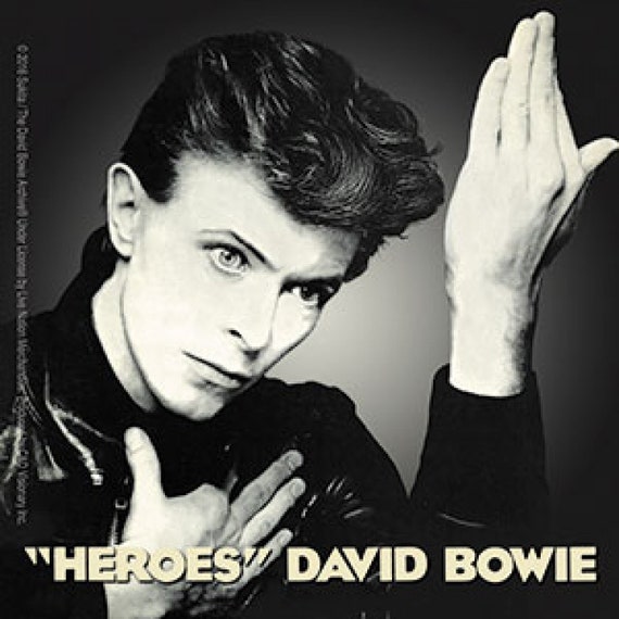 David Bowie Heroes Vinyl Sticker, Officially Licensed, Bumper