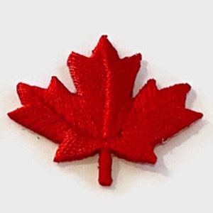 Toppe Toppa PATCH CANADA 3x5 canadese Bandiera banderina ricamata termoadesivo e